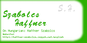 szabolcs haffner business card